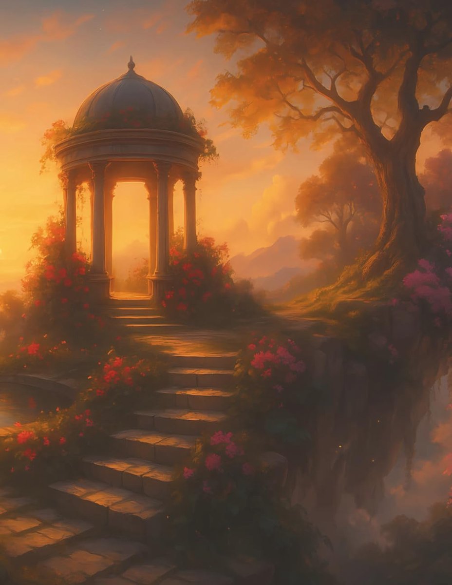 Lined Notebook – Garden Sunset Arch: A peaceful journaling space for thoughts, reflections, and everyday notes - ShopVlot