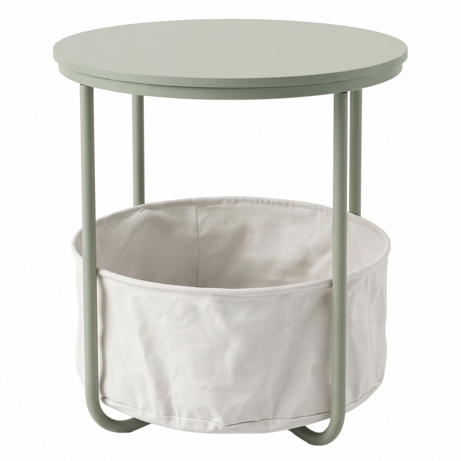 SCENA LIVING - Ronde bijzettafel met mand, Ø 45 cm x 50 cm