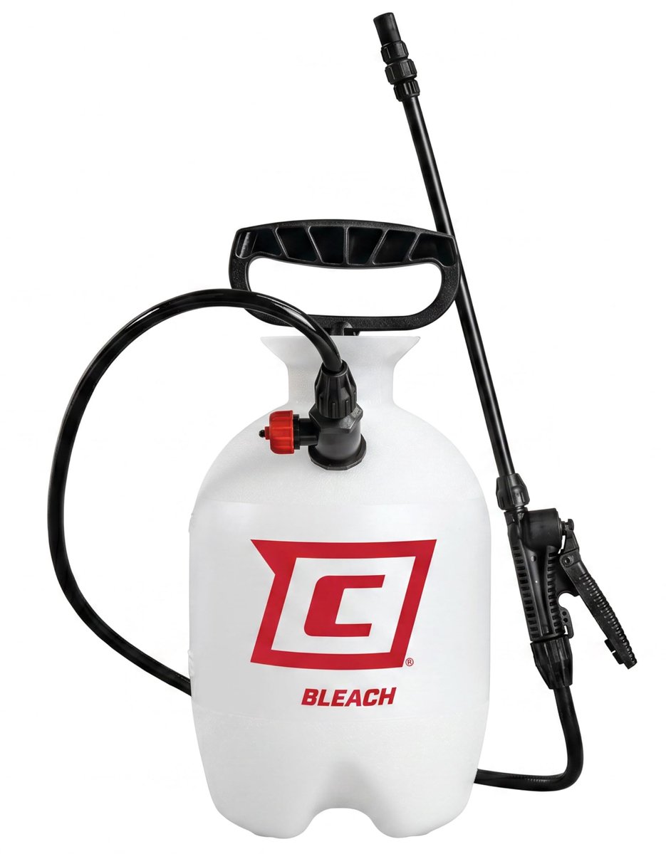 Chapin 20075 Disinfectant Bleach Sprayer, 1 Gallon, Made in The USA, Adjustable Cone Nozzle, Compatible with Bleach - ShopVlot