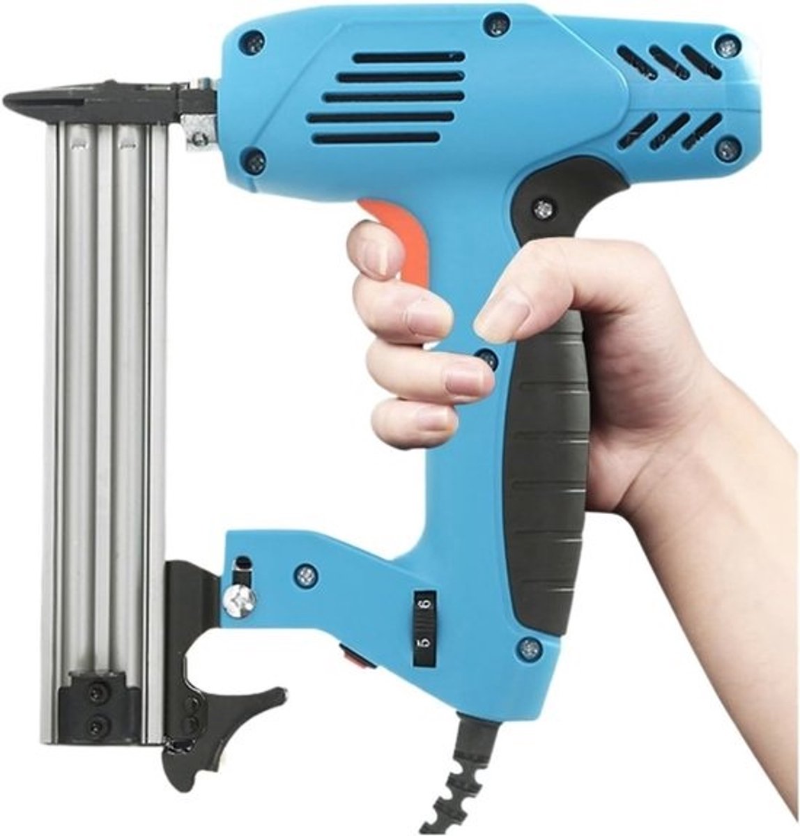 Elektrische spijkerhamer - Timmergereedschap - Meubeldecoratie DIY - 6 snelheden instelbaar - 10-30mm spijkers - One Color