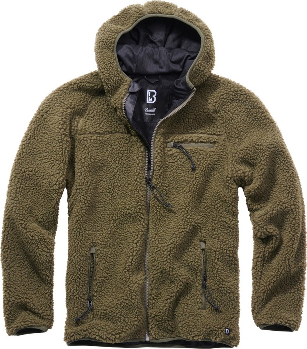 Brandit Teddyfleece Worker Olijf jacket Heren