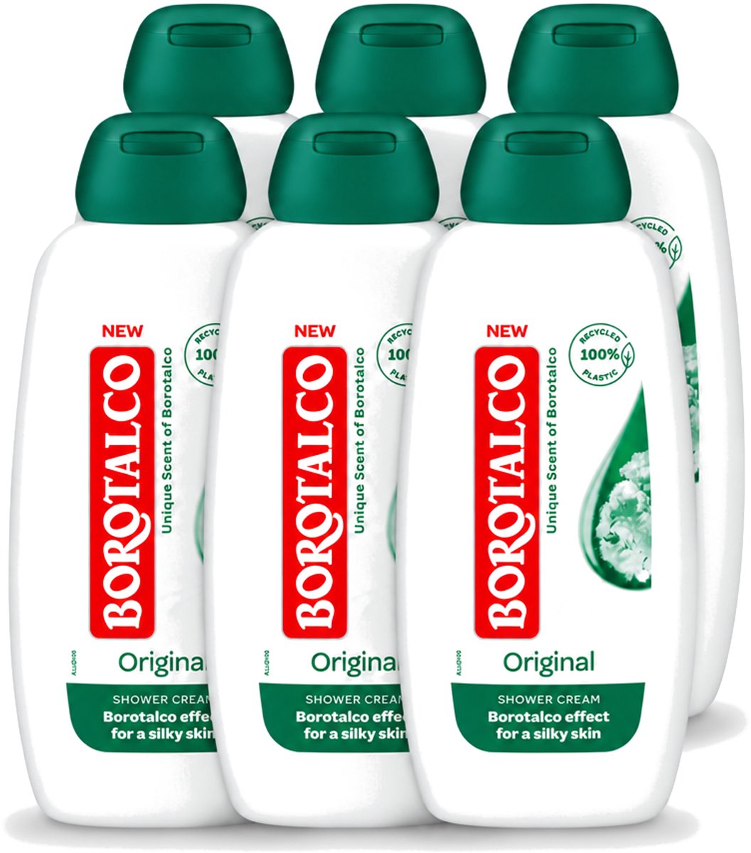 6 x Borotalco – Douchegel – Original – 250 ml - Voordeelverpakking - 6 stuks