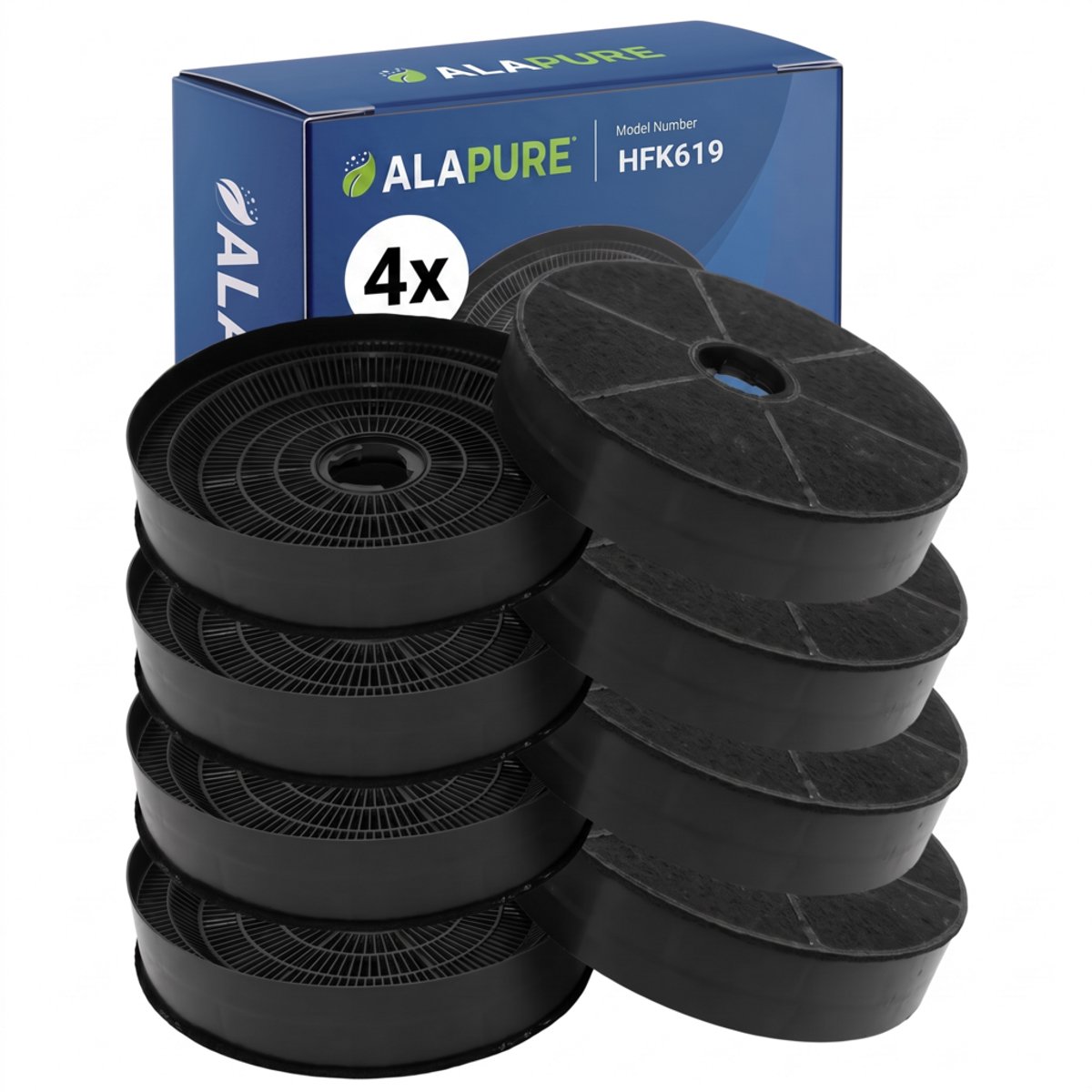 4x Koolstoffilter voor Rosières C6918 / 35602061 (2St.)