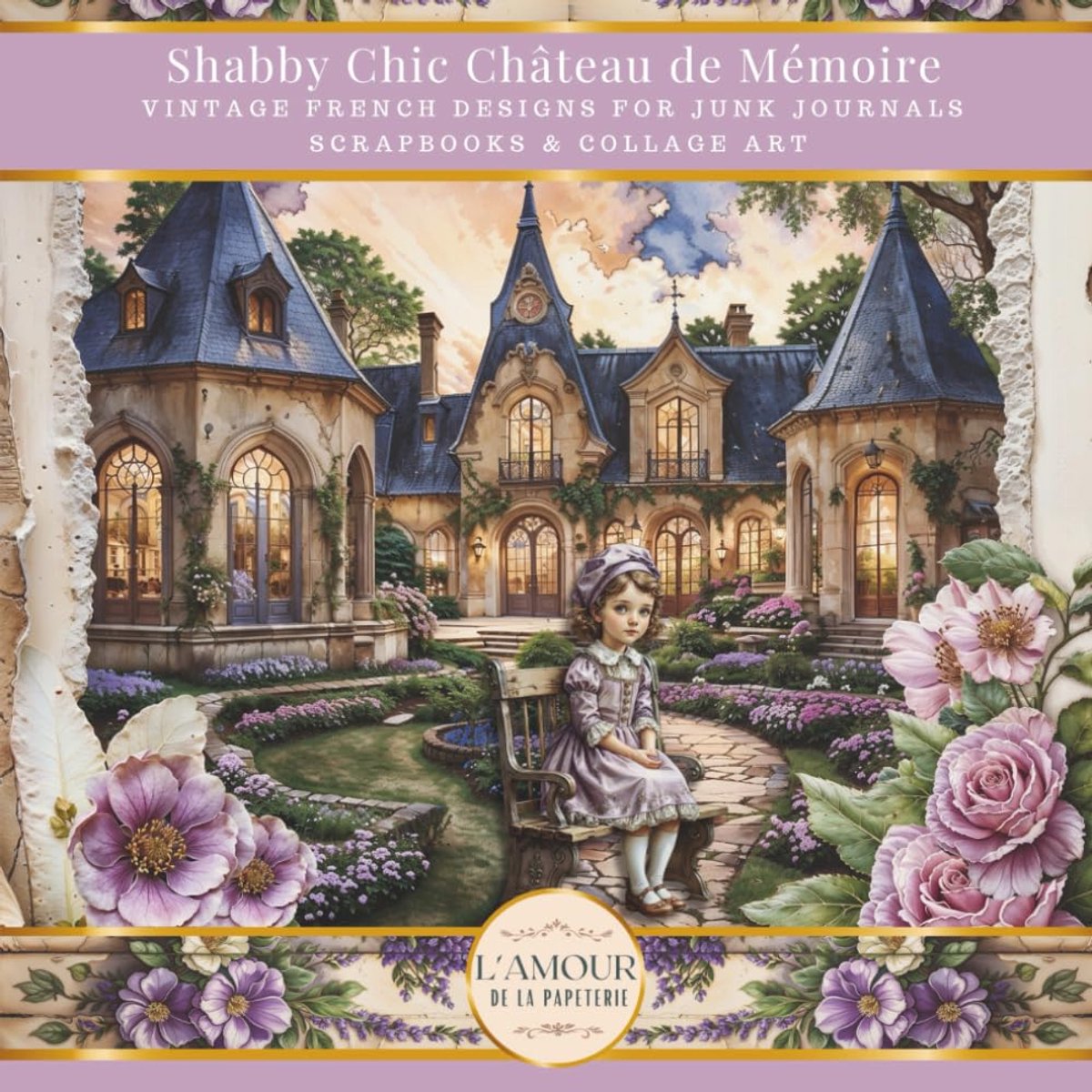 Shabby Chic Château de Mémoire: Vintage French Designs For Junk Journals Scrapbooks & Collage Art - ShopVlot