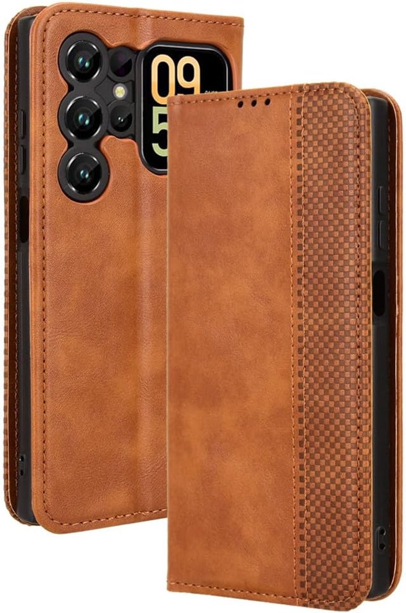 Flip Case Compatible with Oukitel C62/C62 Pro, Retro Leather Wallet Cover Magnetic Closure Folio Stand with Card - ShopVlot
