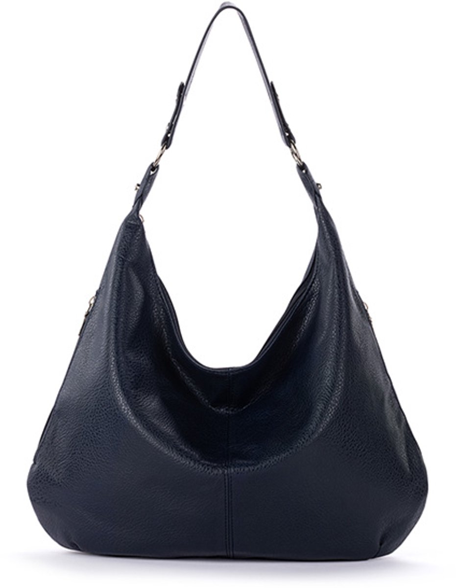 Milanoro - Ruime, stijlvolle handtas van kunstleder - Donkerblauw