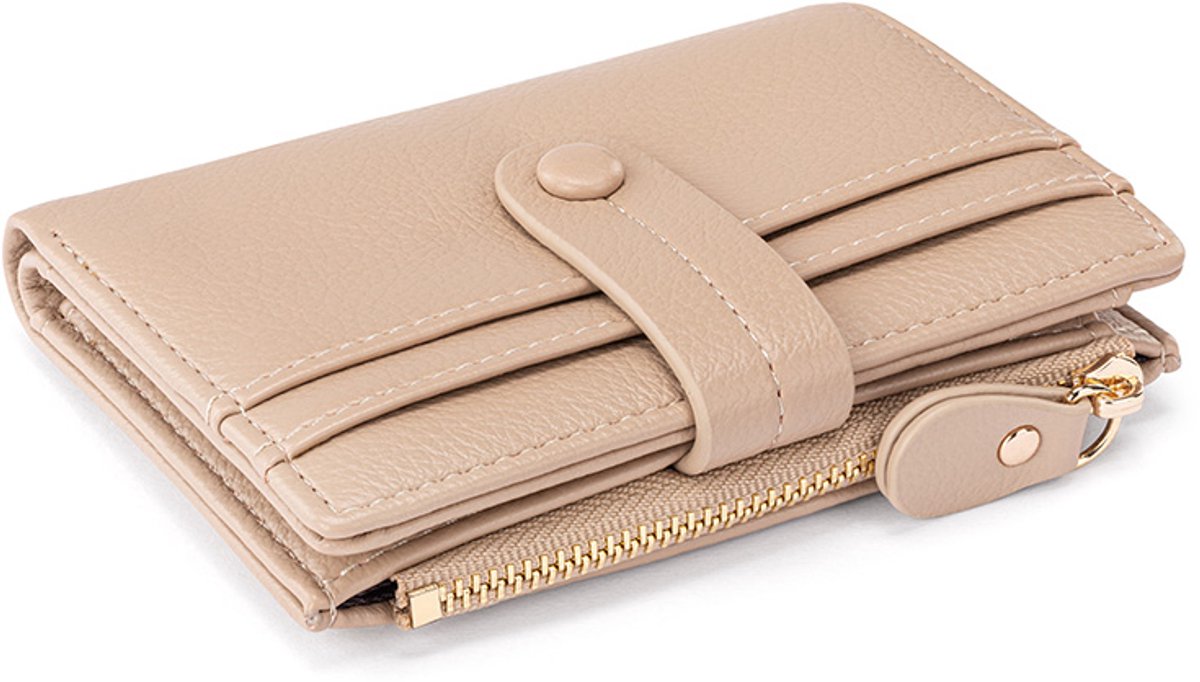Milanoro - Stijlvolle compacte damesportefeuille - Beige