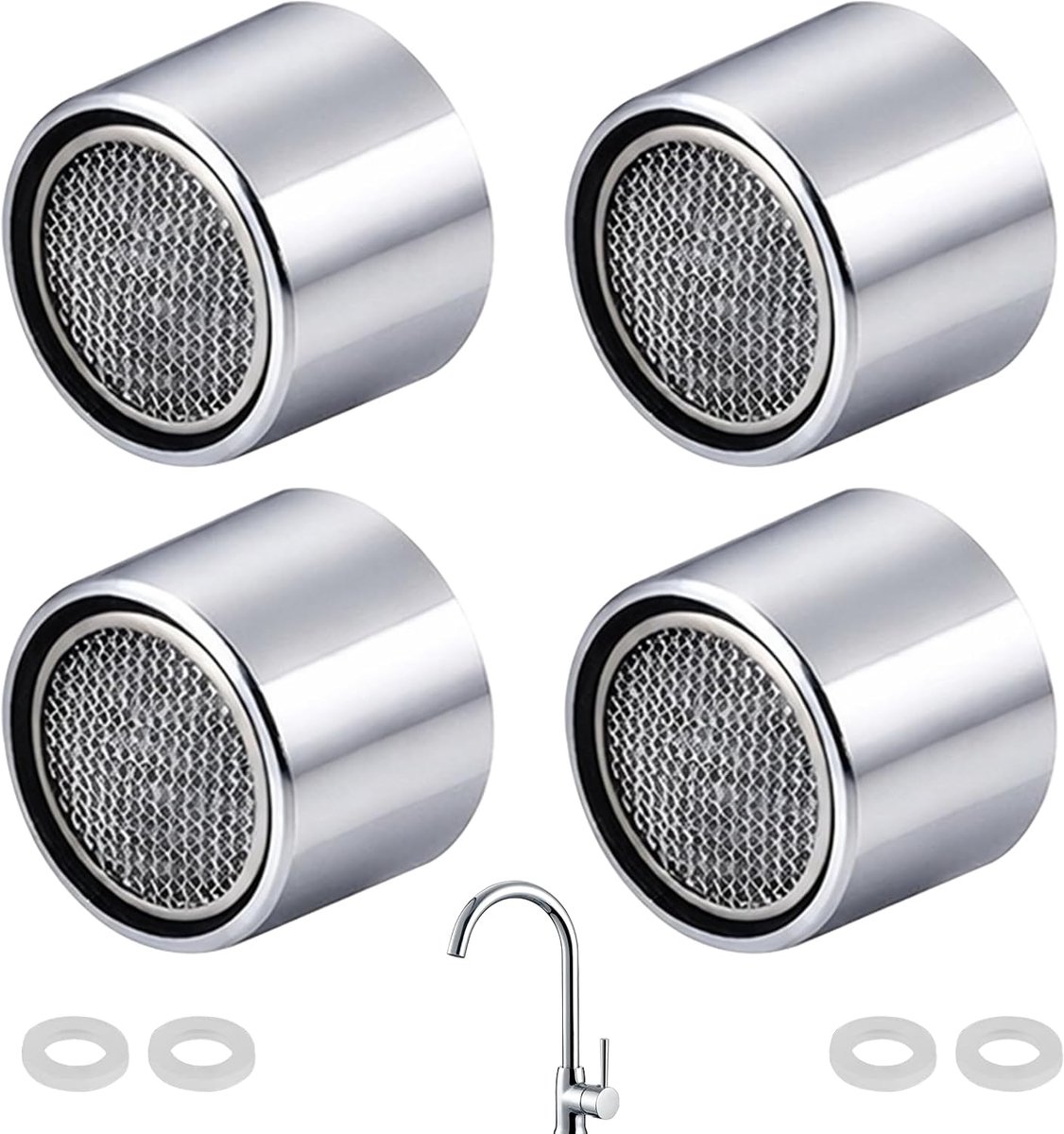 4pcs M22 Water Tap Strainer, Faucet Strainer Insert, Strainer Tap for Bathroom and Kitchen (22mm Female Thread) - ShopVlot