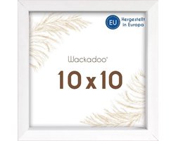 Vierkante fotolijst - 10x10 - Voor fotowand - Wit MDF - Met glasplaat