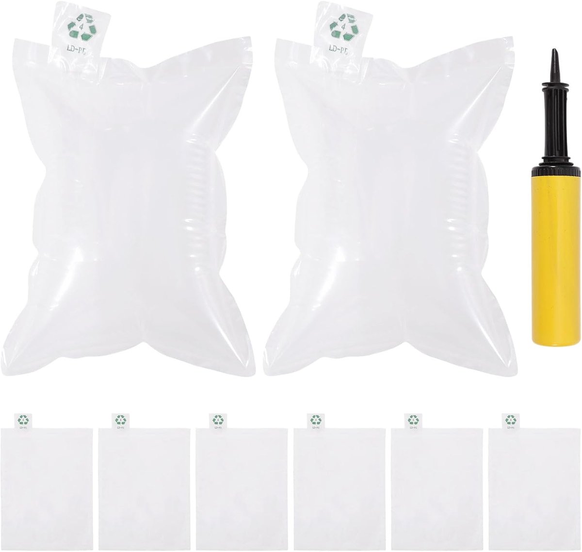 150 stuks mini-zak-vulmateriaal, opblaasbare luchtkussens, zakvormer, luchtzakken voor verzendmateriaal, verpakking - ShopVlot