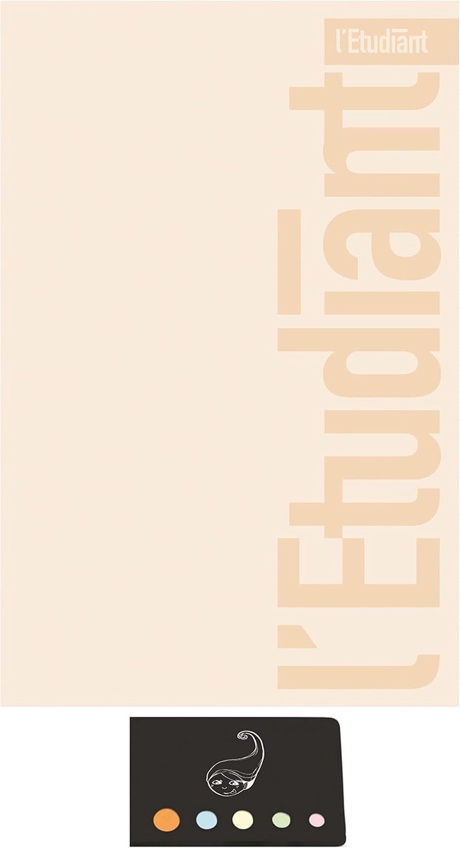 Set school agenda 14 x 20 cm 2022 – 2023 + index self-adhesive flower (pastel-beige) - ShopVlot