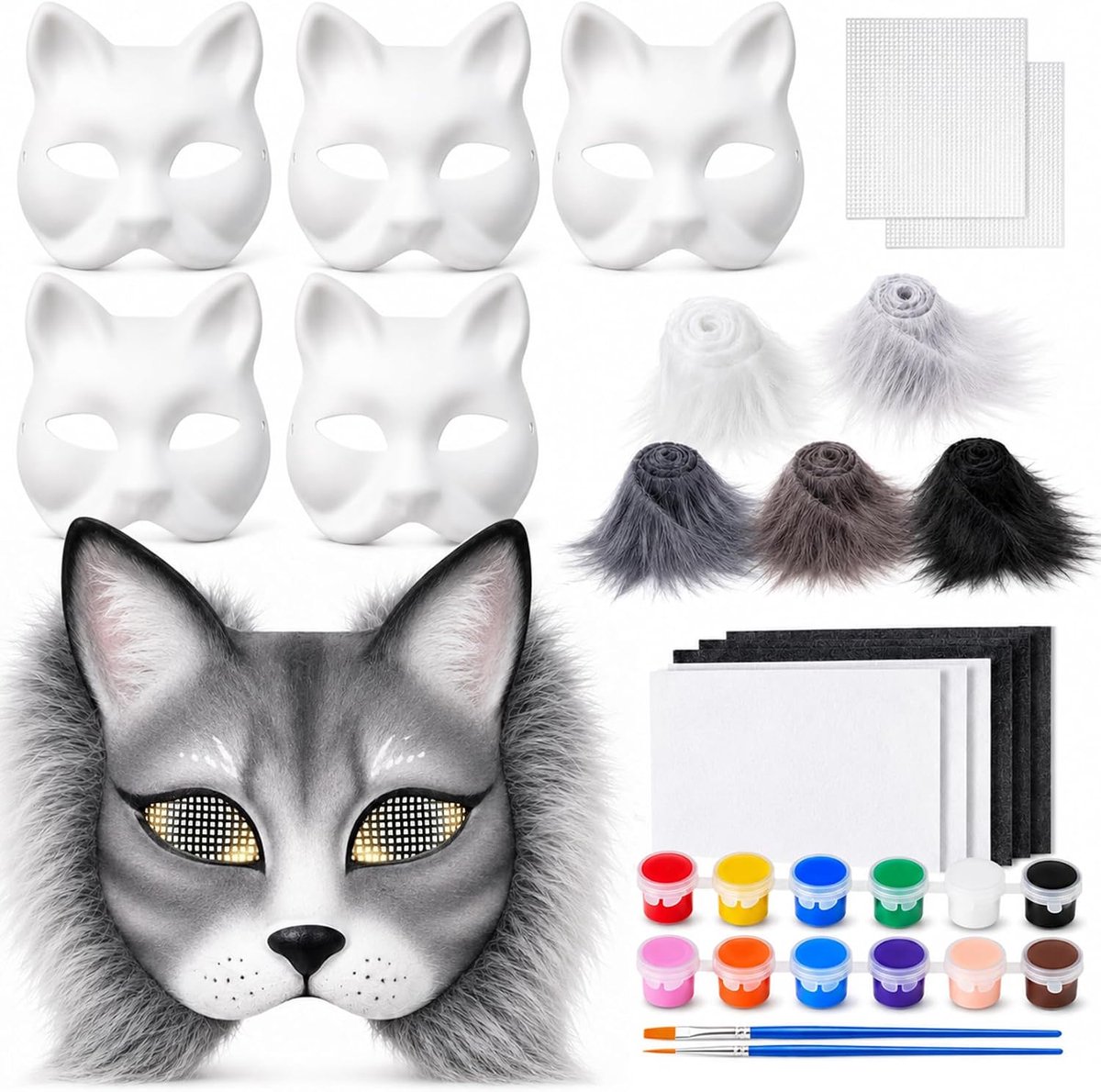 Mask Kattenmasker dier kat masker 6 stuks