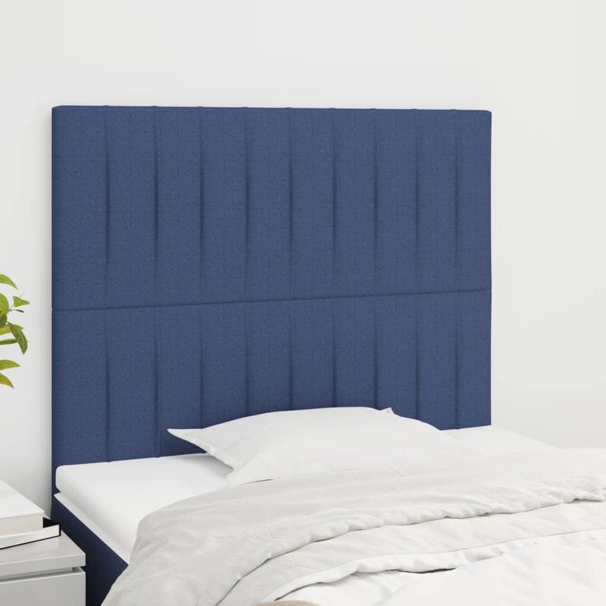 Hoofdsteunen 2 stuks blauw 100 x 5 x 78/88 cm stof hoofdeinde voor slaapkamer slaapkamer meubels hotels