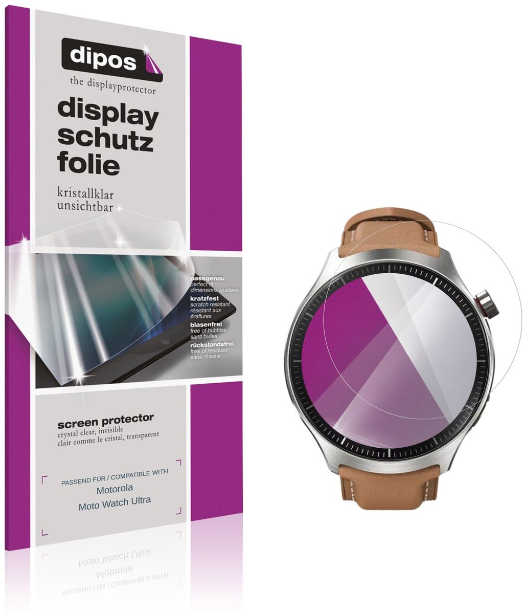 dipos – 6x Beschermfolie geschikt voor Motorola Moto Watch Ultra | Krasbestendige & heldere Screenprotector Ultra-Thin