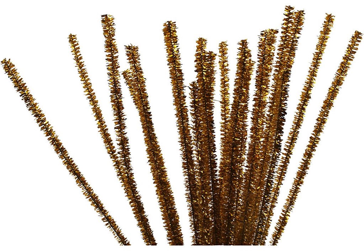 Dikte 6 mm, L: 30 cm, goud, 24st