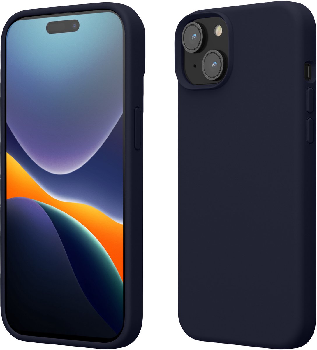 kwmobile Case voor iPhone 15 - Slank TPU-Hoesje met Zachte Afwerking - In deep ocean