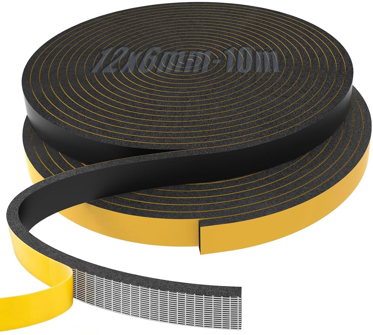 10 m afdichtingstape, zelfklevend, 12 x 6 mm, schuimrubber