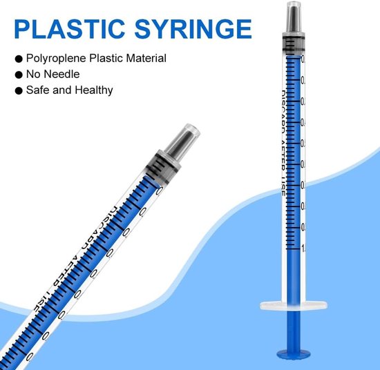 10 Stuks 1.0ml Colostrum Plastic Spuit zonder Naald, Herbruikbare Spuit voor Laboratoria, Irrigatie en Filtratie, Ideaal voor Wetenschappelijk Gebruik — afbeelding 3