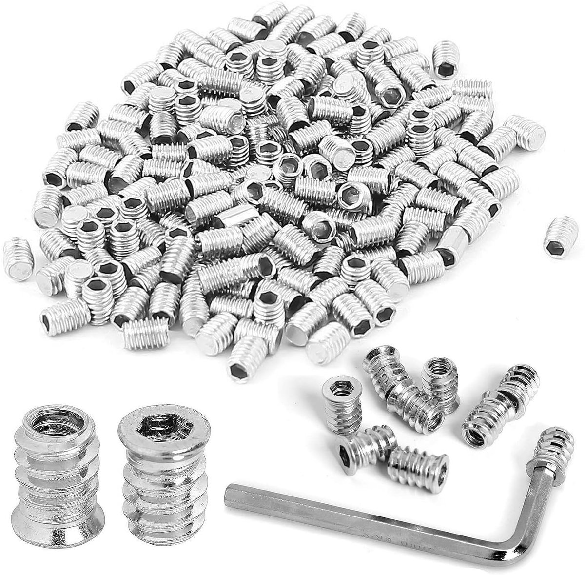 M8 x 20 mm Schroefmoeren, Gegalvaniseerde Zeskantmoeren voor Bevestigingsprojecten en Mechanische Toepassingen