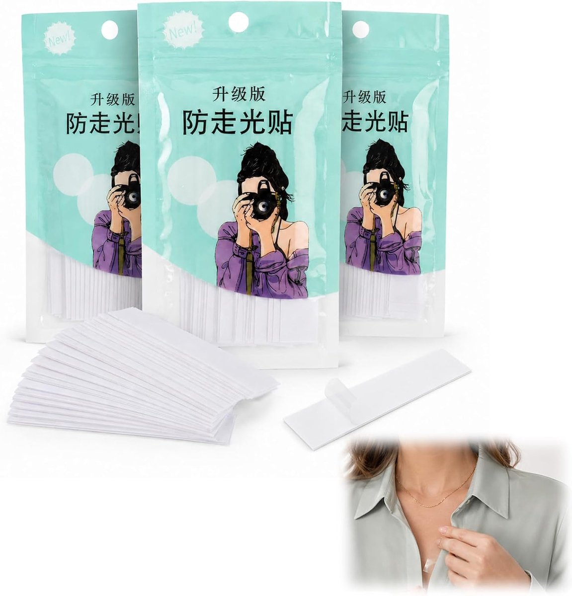 Fashion Tape 108 Pieces, Double Sided Body Tape for Clothing, Transparent Tape for Skin and Fabric, Skin Friendly - ShopVlot