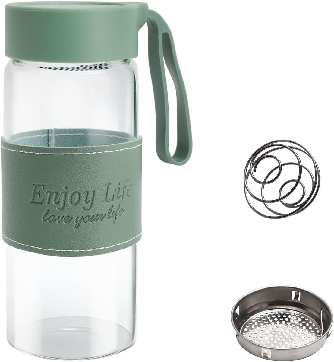 Shaker voor Eiwitdrank 480ml met Zeef en RVS Bal - Ideaal voor Fitness en Sportvoeding