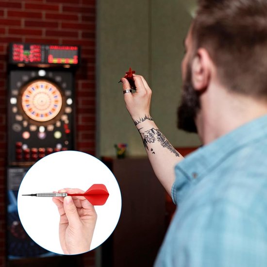 24 Stuks Geïntegreerde Dart Flights met Asysteem, Professionele Dartsaccessoires in 8 Kleuren, Geschikt voor 2BA Schachten — afbeelding 5