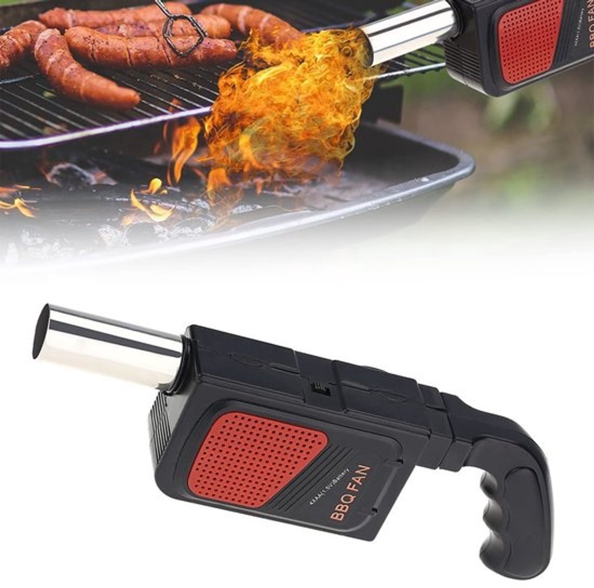 BBQ-luchtblazer - Draagbare elektrische ventilator - Voor buiten - Kamperen - Picknick - Barbecue- en kookgereedschap