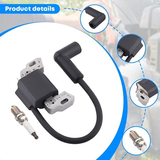 Ontstekingsspoel geschikt voor diverse motoren en vervangt 799582, 798534, 593872, 595009 - Inclusief bougie en compatibel met engine series 08P502, 09P602, 09P702 — afbeelding 4