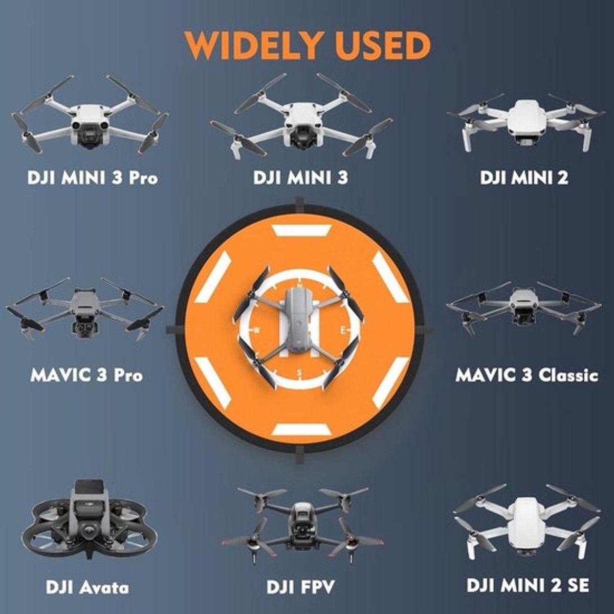 Drone-landingsplaataccessoires - 35 inch - Mini 4 Pro-accessoires UAV-landingsplaats opvouwbare draagbare landingsmat voor DJI Mavic 3 Mini 3 Air 3 RC-drone-helikopter – foto 2