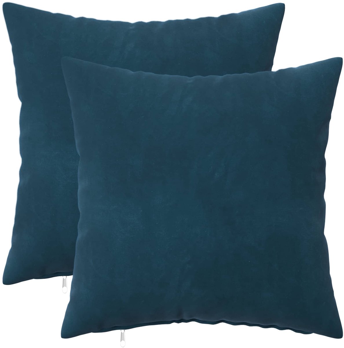 vidaXL Dekenkussen - 2 - st - HEERLEN - Blauw - 30 - x - 30 - cm - fluweel 30 x 30 cm