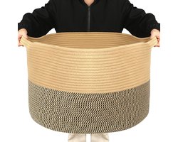 Withosent 66L Braided Cotton Laundry Basket with Handle - Storage Box for Underwear and Toys for Children's Room - ShopVlot