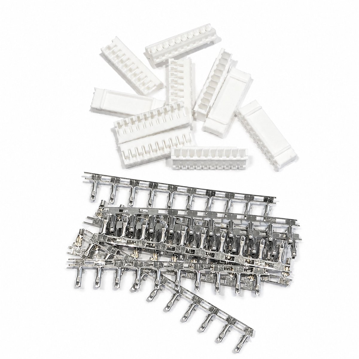 PH2.0 10-polige Female Connector Set 10 stuks met 100 Krimpcontacten