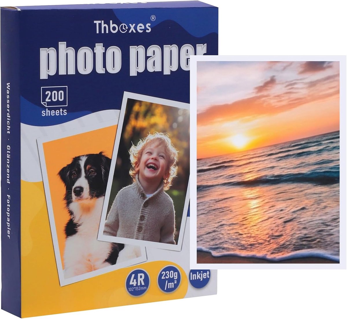 SnelShoppen - 200 vellen Hoogglans Fotopapier 10 x 15 cm - 230 g/m² - Ideaal voor Inkjetprinters, Thuisfoto's, Vakantiefoto's, Familiealbums