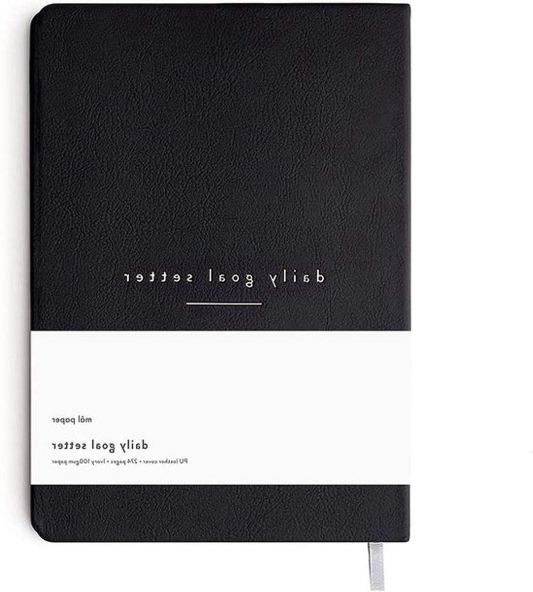 Daily Goal Setter-planner voor 6 maanden - Zwart, 274 pagina's - Ongedateerd - Productiviteitsdagboek - Affirmaties - Notitiepagina's - Wekelijkse en maandelijkse weergave - Mindfulness- en wellbeingmanifestatieplanner