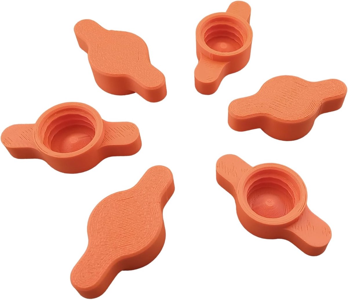6 stuks siliconen acryl cartridges, afsluitdop met knevelgreep, patroonsluiting, schroefdeksel voor cartridge - ShopVlot