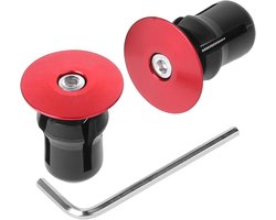 Handlebar End Caps 2 Pieces Aluminium Handlebar End Caps for Bicycle General Bicycle Handlebar End Caps with Allen Key - ShopVlot