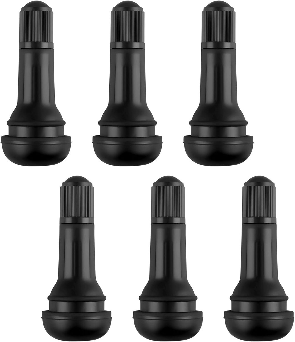 Ventieldoppen voor autobanden - 6 stuks - rubber - optimale drukbehoud voor veilig rijden - ShopVlot