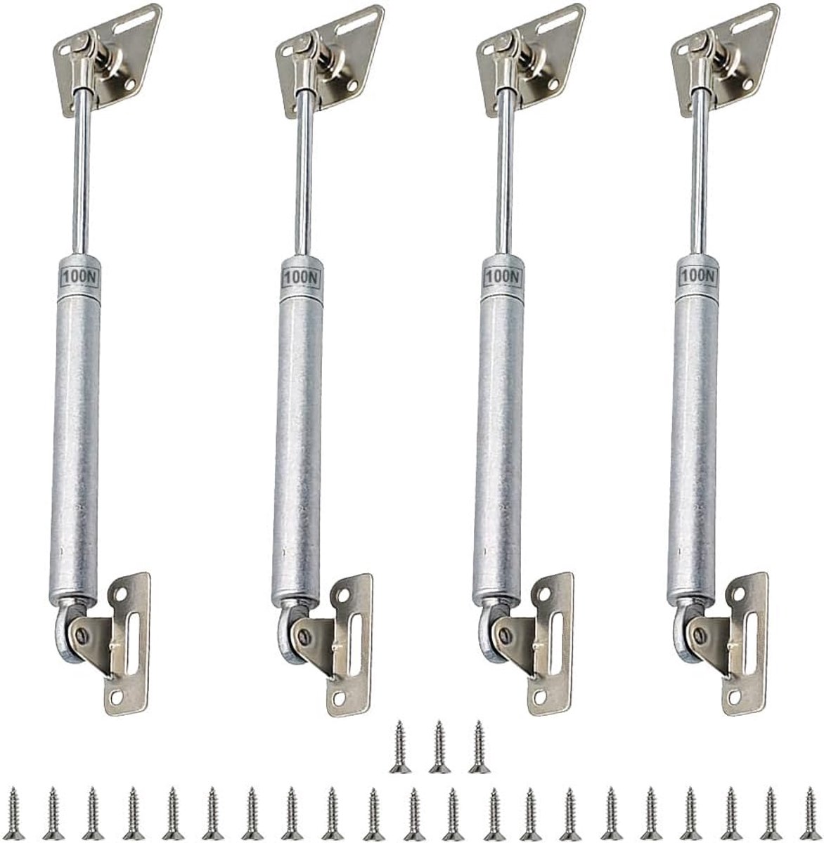 4 Pieces Gas Shock Absorbers 100N with Screws for Kitchen, Furniture - ShopVlot
