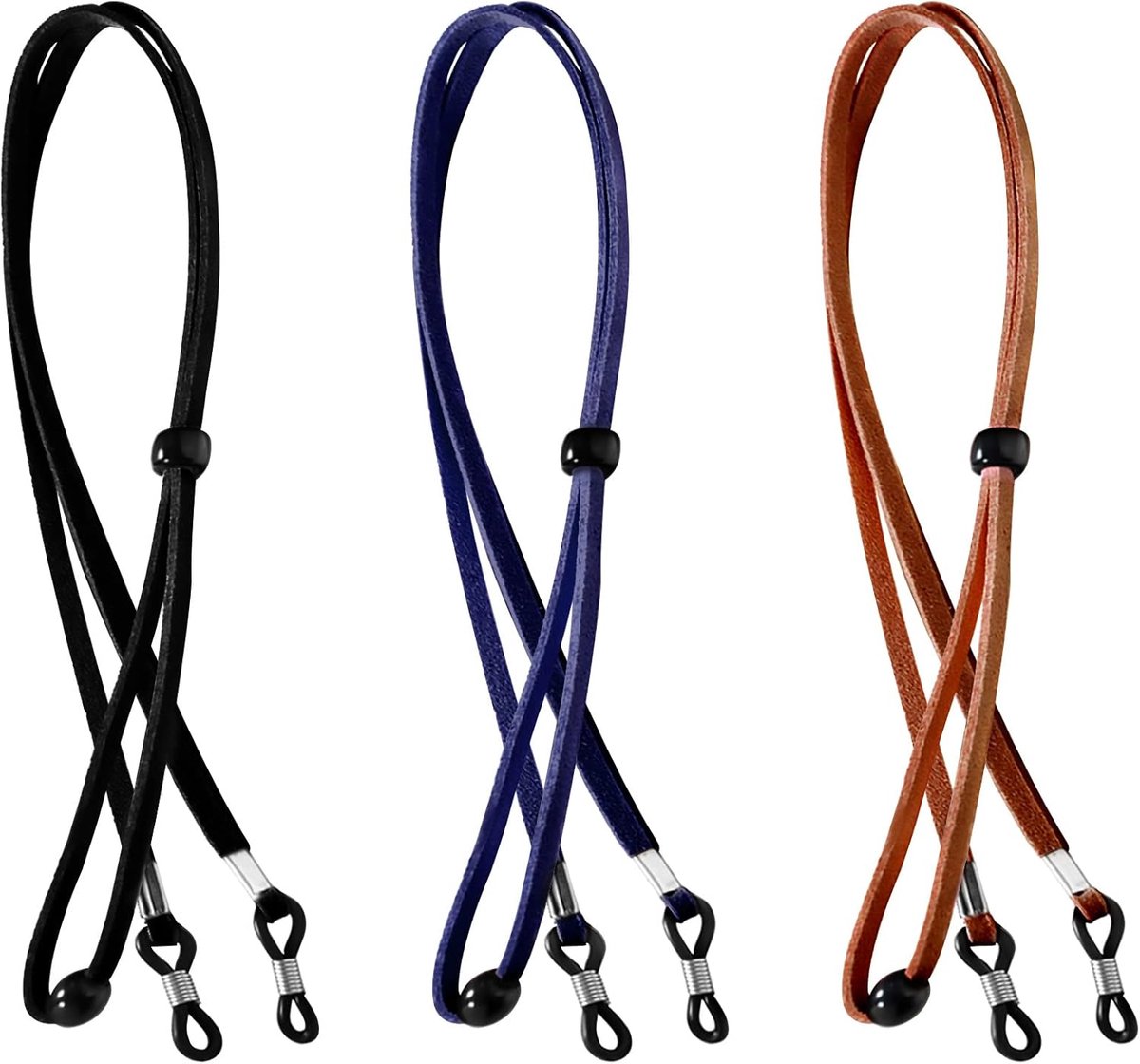 Brilketting 3 stuks - verstelbaar - voor vrouwen, mannen en kinderen - houdt je zonnebril veilig - SnelShoppen