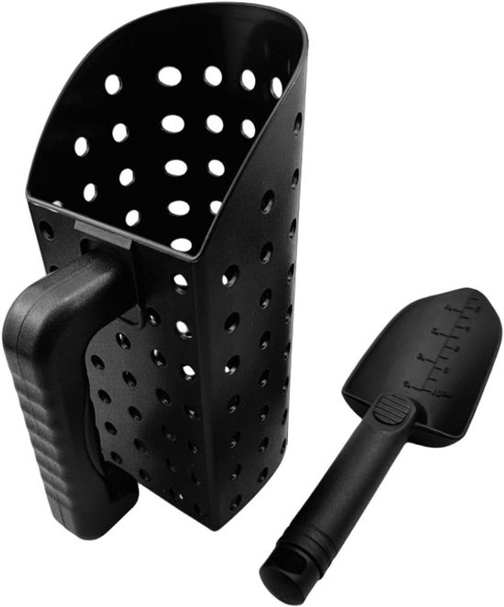 Accessoires voor metaaldetectoren - Zandschep en -schop - Strandontdekking - Ergonomische handgrepen - 2 stuks - Zwart