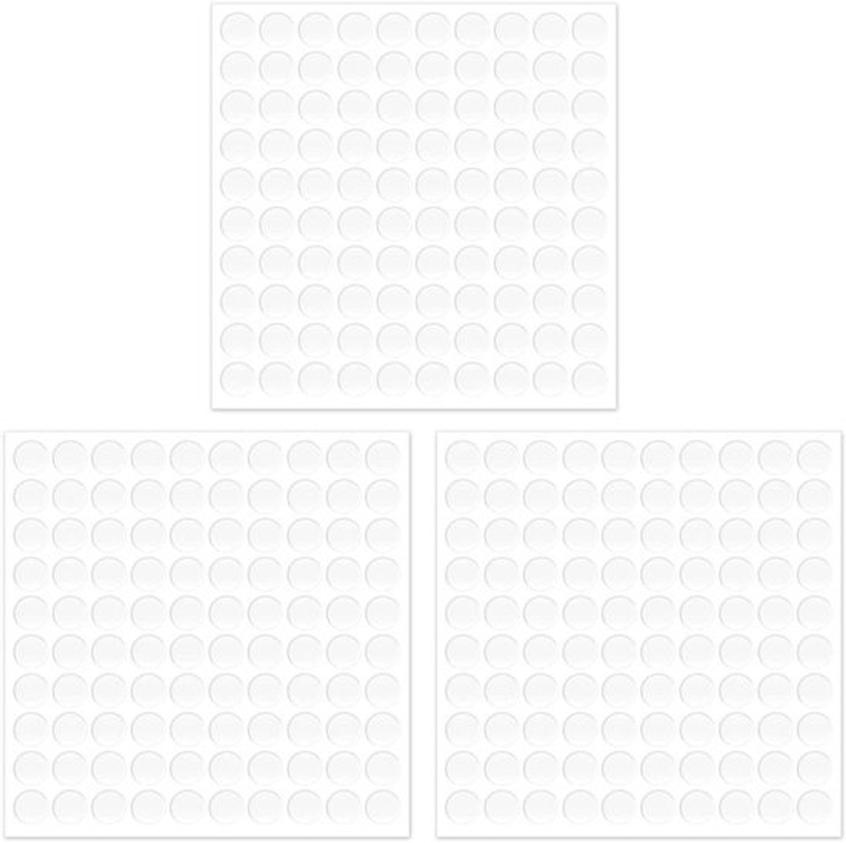 Dubbelzijdige kleefstippen - 300 stuks - sterke hechting - zelfklevende lijmpunten - plastic, glas en metaal - 10 mm