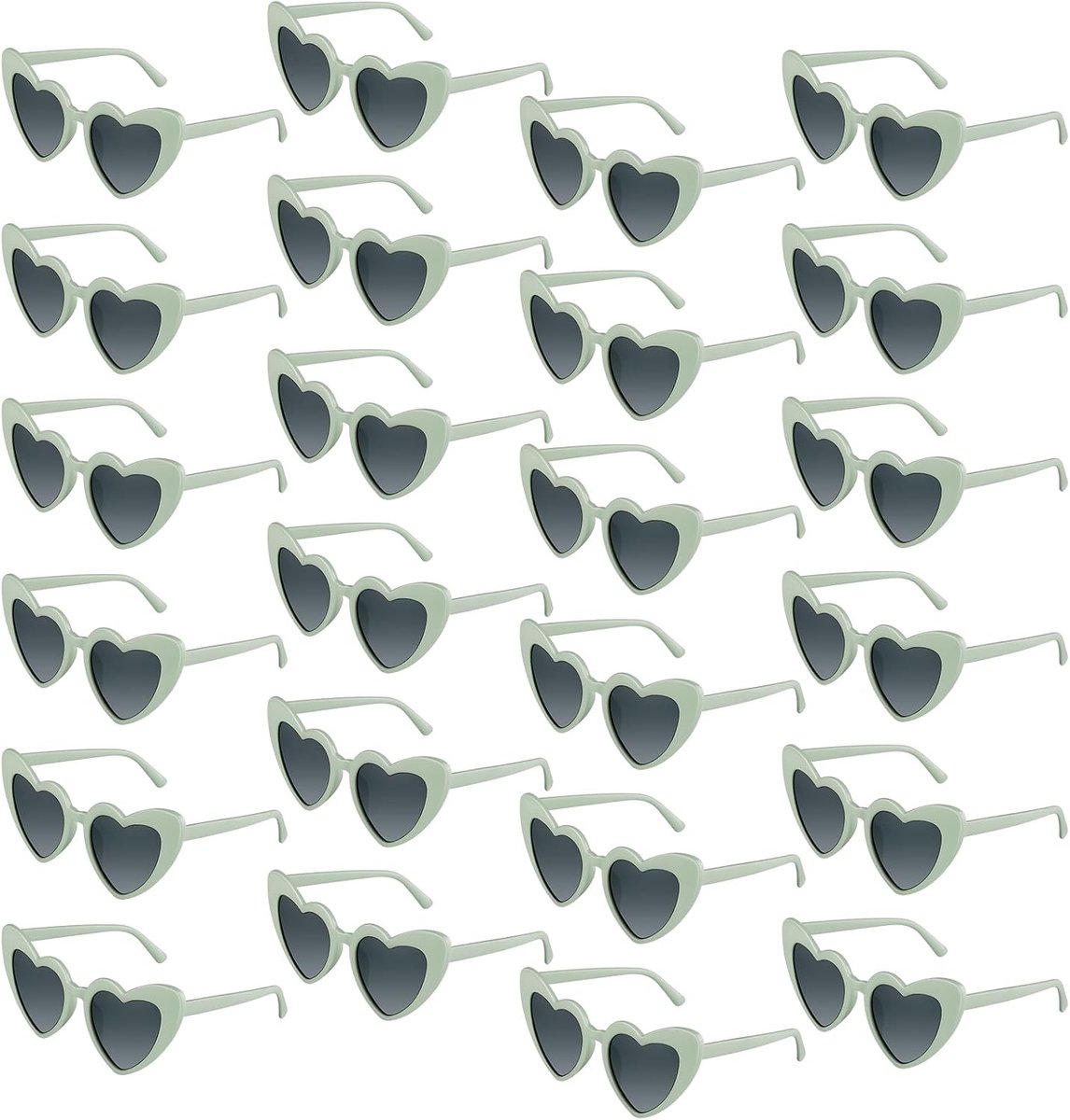 6/12/24/48 Pack Hart Zonnebril Vintage Hartvormige Bril Bulk Bachelorette Zonnebril voor Vrouwen Bruiloft Party