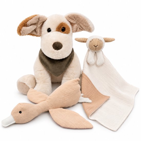 Funnies Giftset Knuffels - Boerderij Dieren - Baby Speelgoed - Kraamcadeau - Kraammand — afbeelding 4