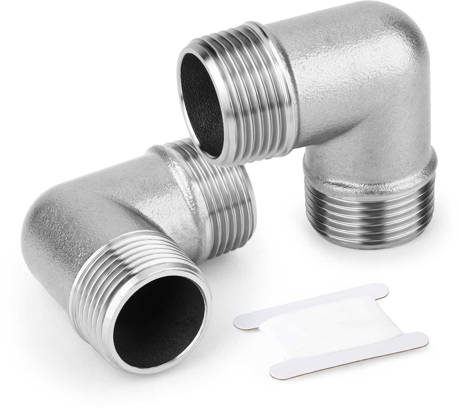 Elleboogpijpverbinding 1/4" BSP - 304 roestvrij staal - 90 graden - geschikt voor hoge druk - 2 stuks - ServiceTopper