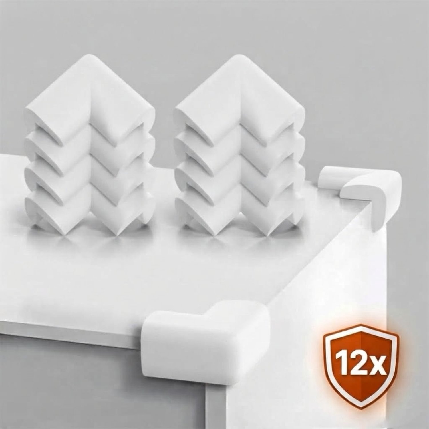 Hoekbeschermers Baby - 12 Stuks - Gebroken Wit - Foam Tafelbeschermers - Kinderveiligheid Randbescherming - Zachte Hoekbescherming voor Tafels en Kasten