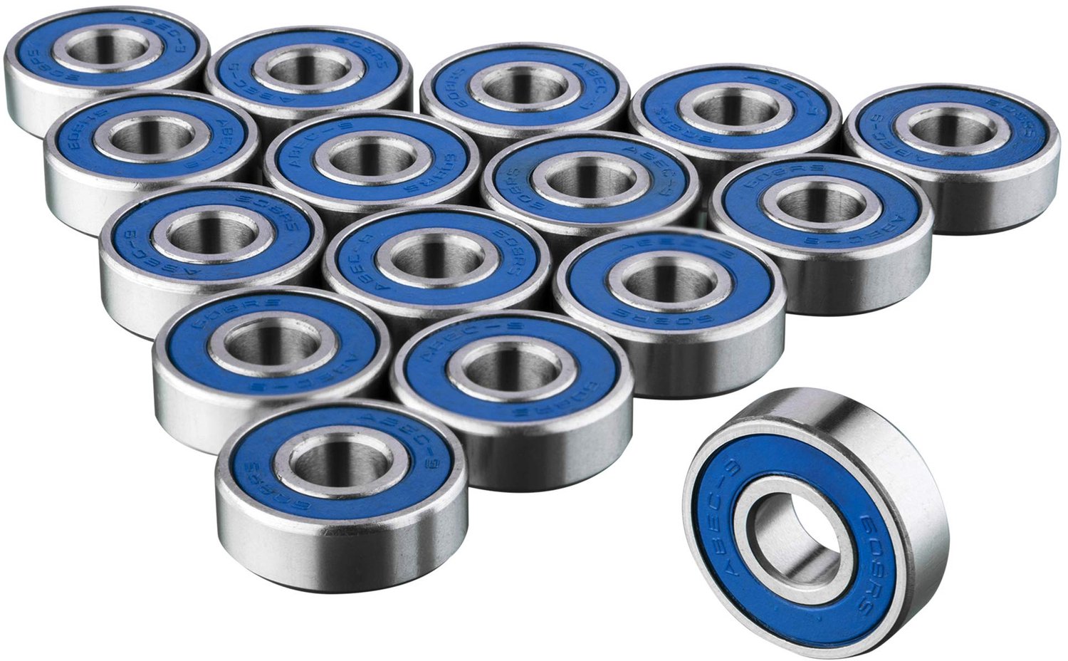 16x 608RS Skateboardlagers Wrijvingsloos ABEC 9 Lagers voor Skateboards
