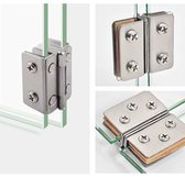 4 stuks roestvrijstalen glazen deurscharnieren 180 ° openingshoek voor glas met een dikte van 5-8 mm