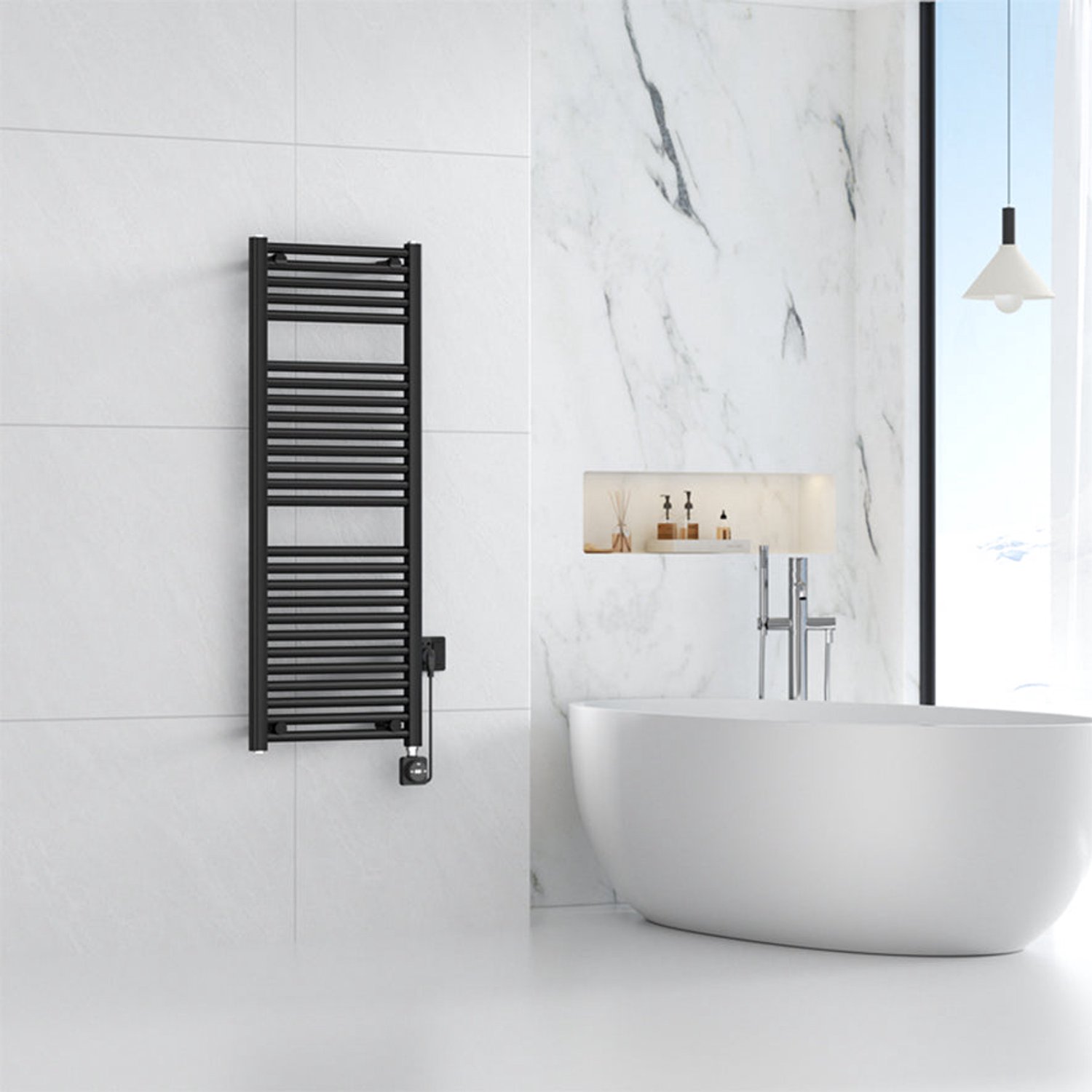 Wiesbaden Elara Elektrische Radiator Smart WiFi 181,7 x 45 cm - Glans Wit – foto 3