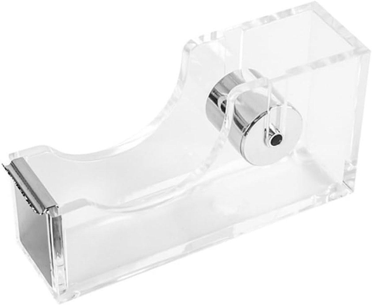 Transparante Acryl Tape Dispenser voor Kunst, School, Thuis en Kantoor - Niet-slip Tapehouder met Modern Design
