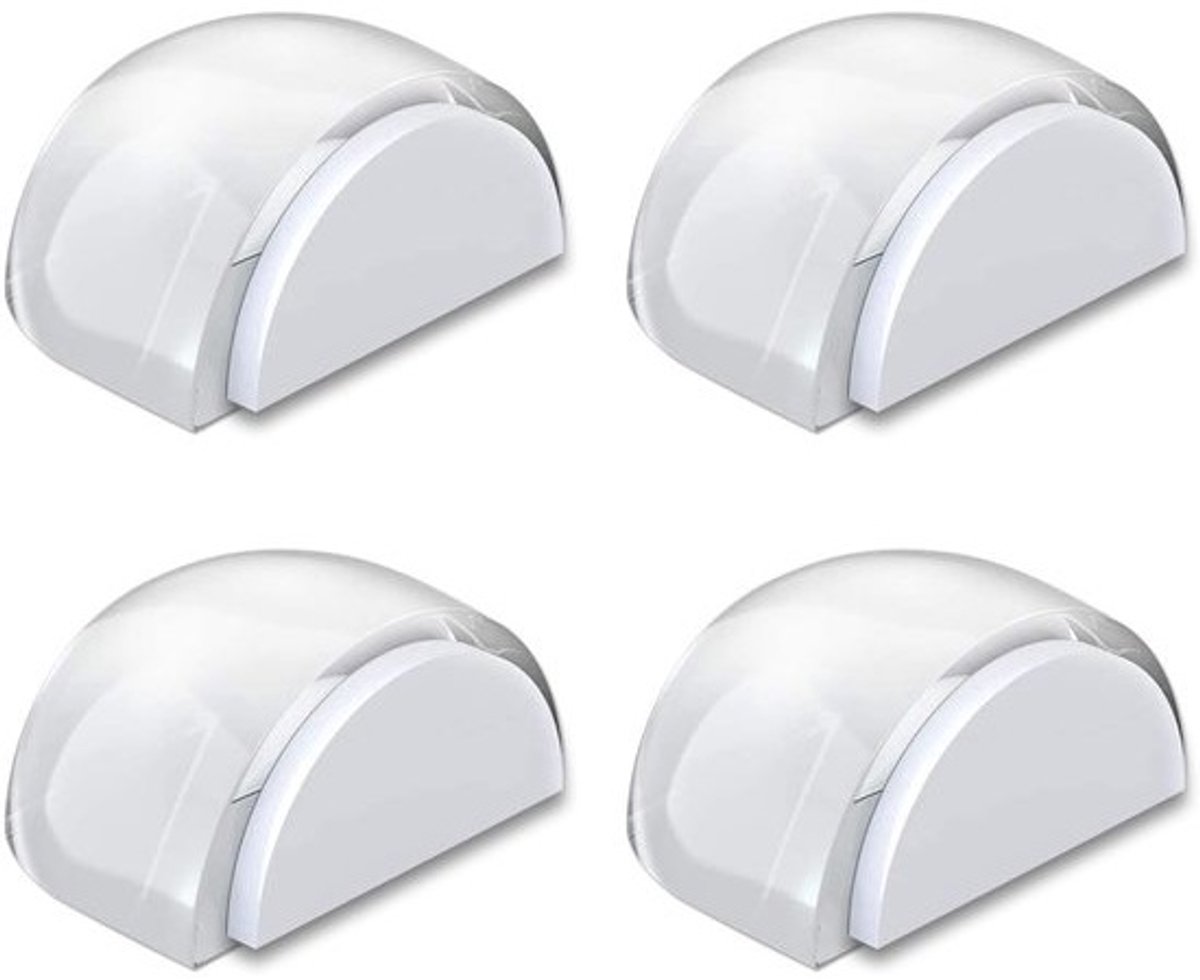 Dailygoods - Zelfklevende deurstopper - 4 stuks - transparant voor harde vloeren en bescherming van muren en meubels